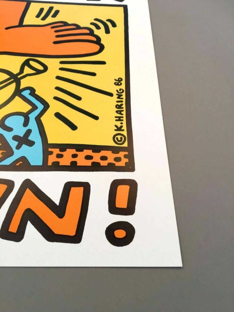 POSTER Keith Haring Crack Down - Stampa Su Carta Fotografica Premium 270gr - Locandina Fine Art HD - Made In Italy (A1)