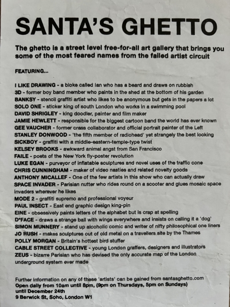 Banksy - Santas Ghetto Flyer (2005)